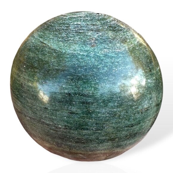 Nephrite Jade Crystal Sphere Green Chakra Stone Includes Tall Black Metal Stand - Picture 11 of 16